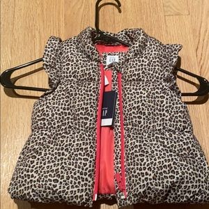Leopard bubble vest